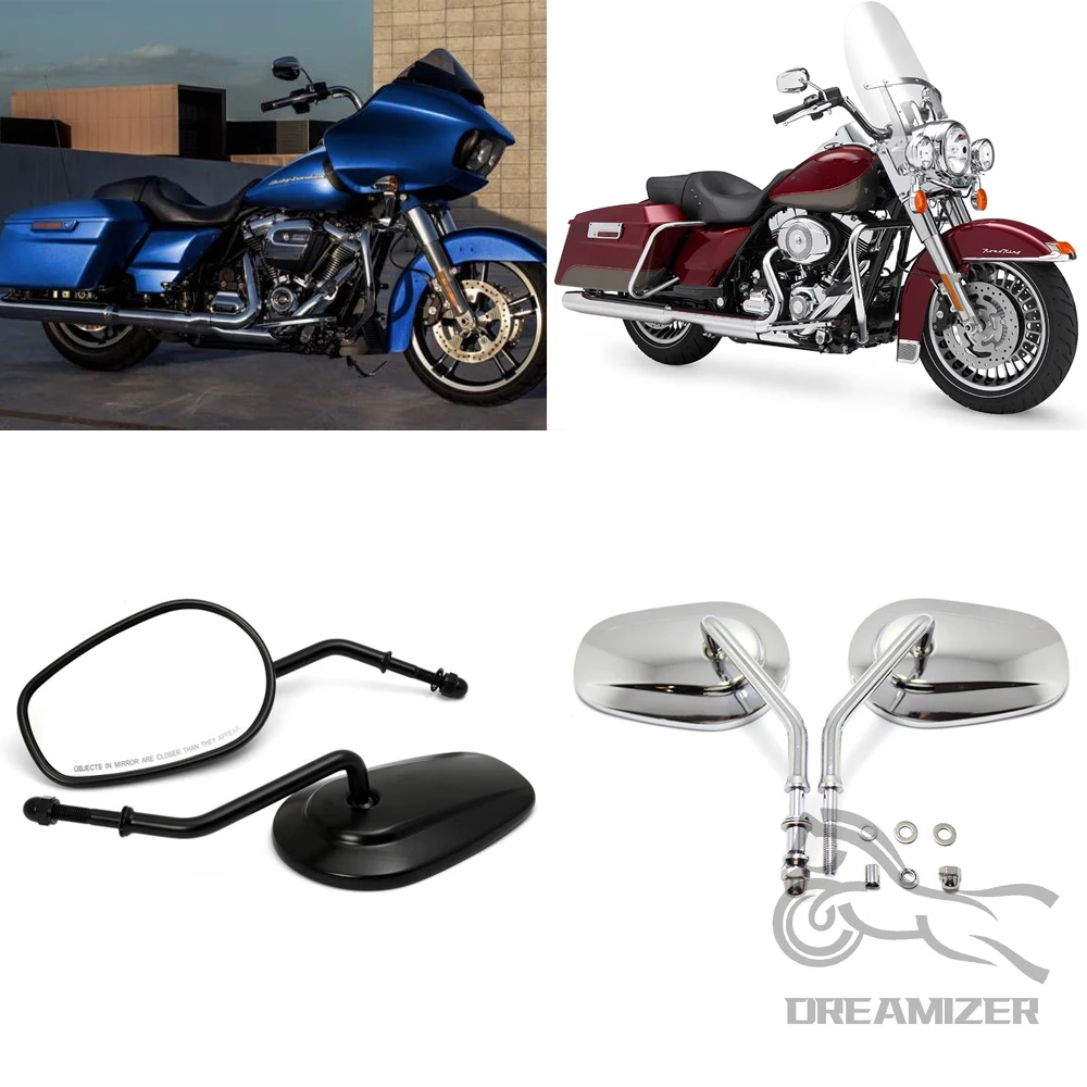 

Зеркала заднего вида для мотоциклов 8 мм для Sportster 883 1990-2017, Iron 883 2009-2017, Dyna 1984-2017, Softail 1990-2017