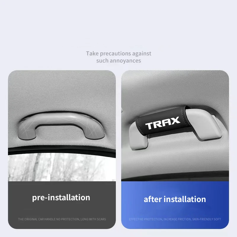 Car roof rails soft leather protective cover car roof grip gloves car interior accessories Suitable for Chevrolet TRAX