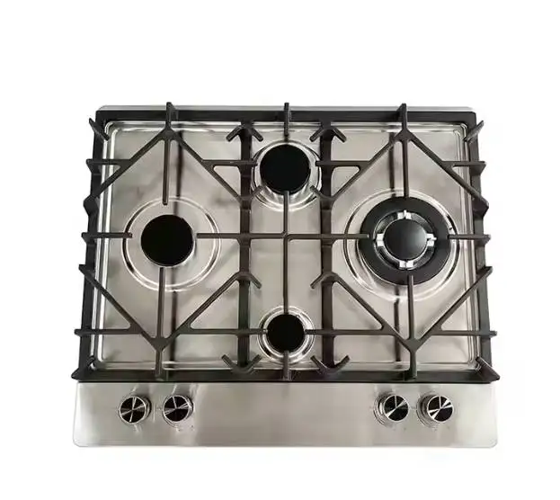 

Встраиваемая газовая варочная панель для кухонной столешницы, 4 конфорки, из нержавеющей стали