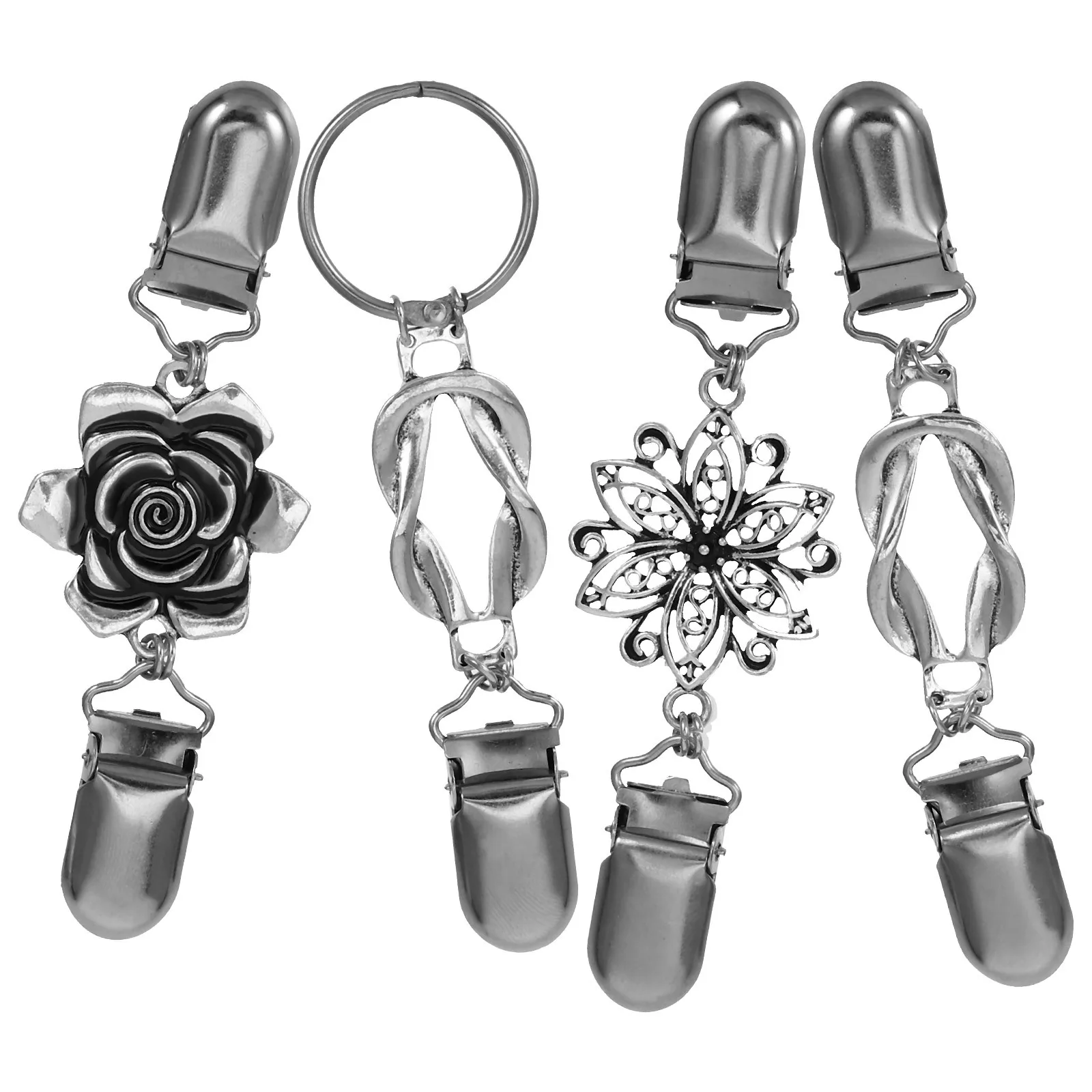 

4Pcs Stylish Cinch Clips for Dresses Back Dress Clip Women Shawl Clasp Sweater Cardigan Shirt Clip Clothing Decoration