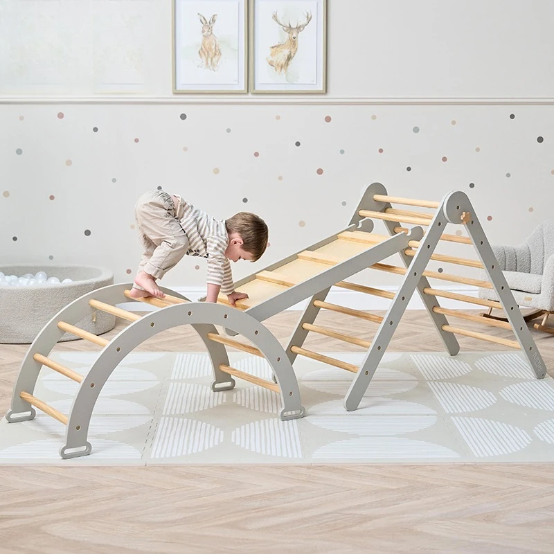 Climbing frame Children's indoor solid wood small amusement park, children's training combination Home enlightenment climbing