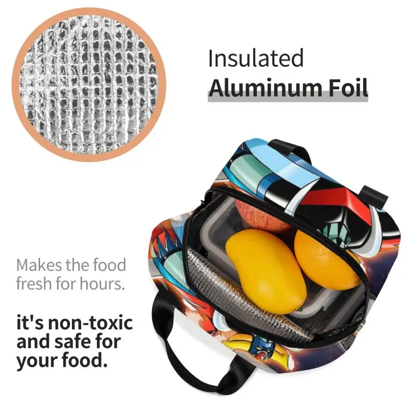 カスタム Goldrake Goldorak G-Grendizers Z 断熱ランチバッグ UFO ロボットポータブルサーマルクーラー食品弁当箱学校