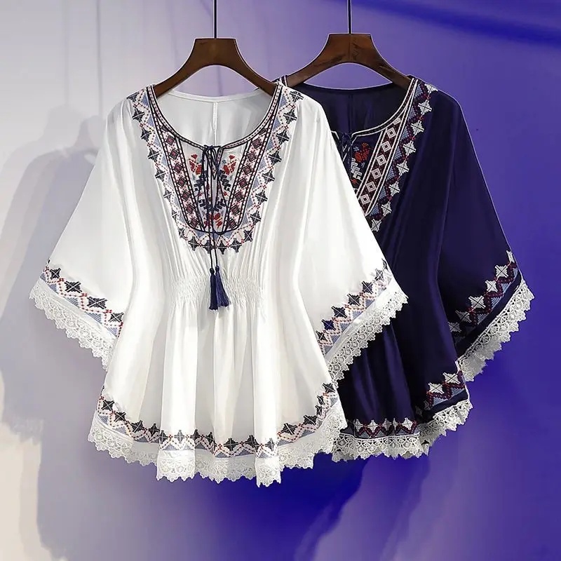 

Шифоновая рубашка, летние пуловеры, свободная блузка, женская модель, топ 4XL
