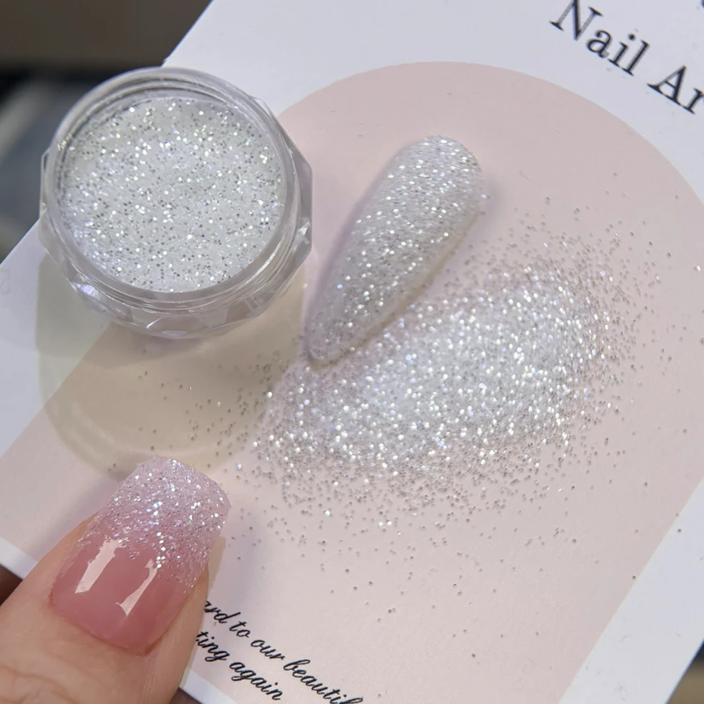  1 pot sprankelend wit nagelg - Dip Powder Nail recensie en prijs