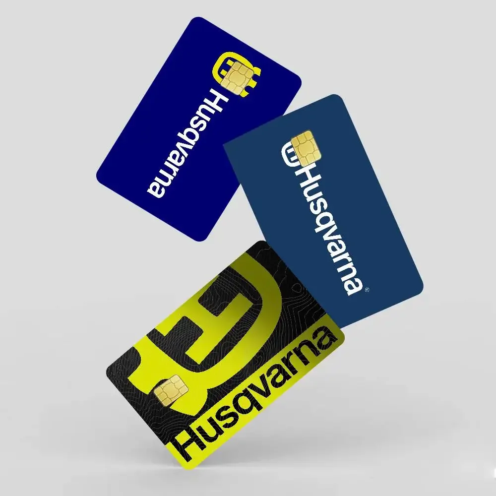 H-Husqvarnas Logo 100% Hot Sale Amine Credit Debit Bank Card Bus Card Film Skin Sticker view 2