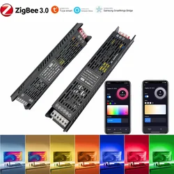 DC24V Zigbee 3.0 LED Dimmable Power Supply 120W 240W Transformer LED Driver Support Alexa Gooogle Home for CCT/RGBCCT LED Strip