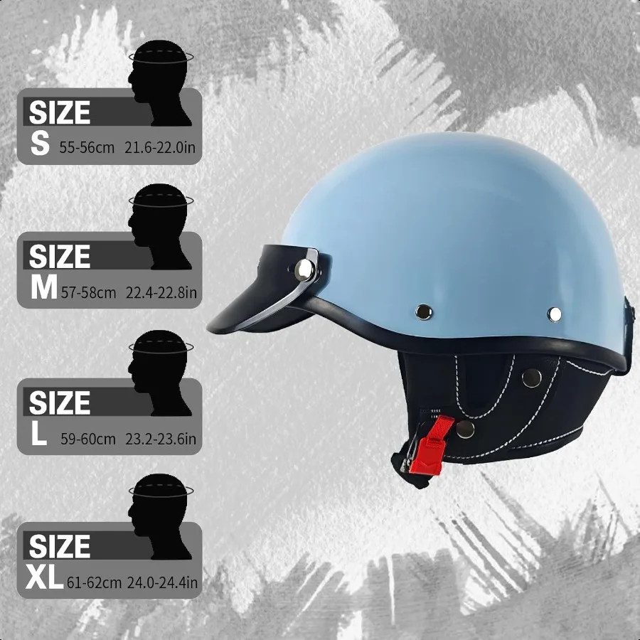 Caschi da moto Mezzo casco da motocross retrò a faccia aperta per ciclismo Motocross Cruiser Bike Scooter Chopper Uomo Wome