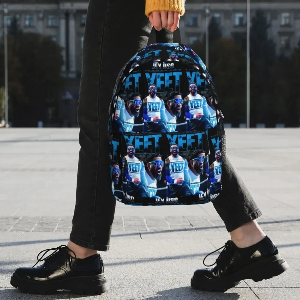 

Jey Uso Yeet Backpack Logo Backpack Fashion Shopping Bag Vintage Bags Personalized School Backpack for Students