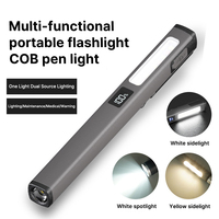 Led Mini Three Light Source Medical Flashlight Pen Light Usb Rechargeable With Magnetic Multi-Function Emergency Work Light