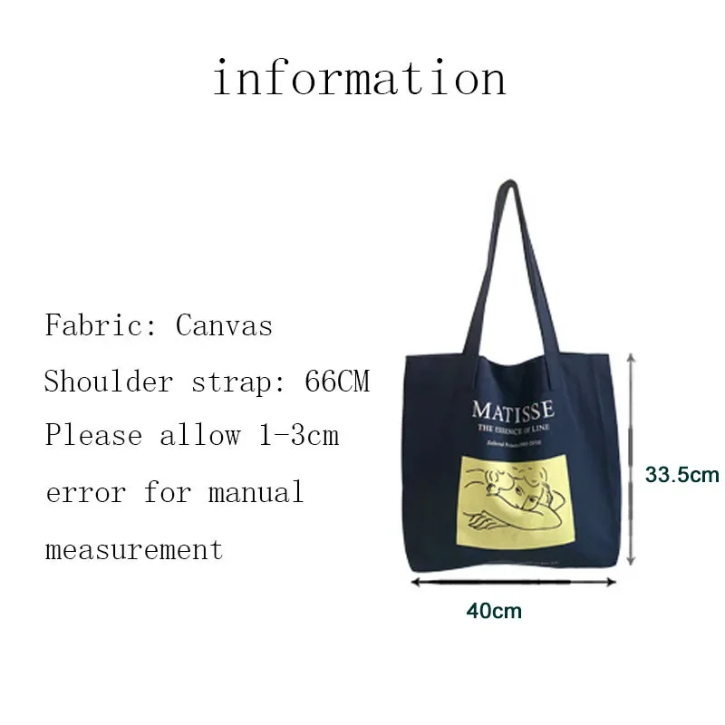 New Women\'s Canvas Shoulder Bag Student Retro Simple Female Tote Fashion English Printing Large Capacity Reusable Shopping Bag