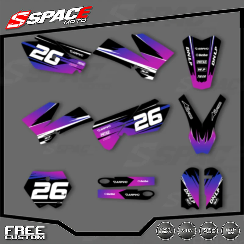 

SPACE Custom Motorcycle Graphics Background Decal for KTM SX85 SX 2003 2004 2005 2006 2007 2008 2009 2010-2012 Stickers Kits 04