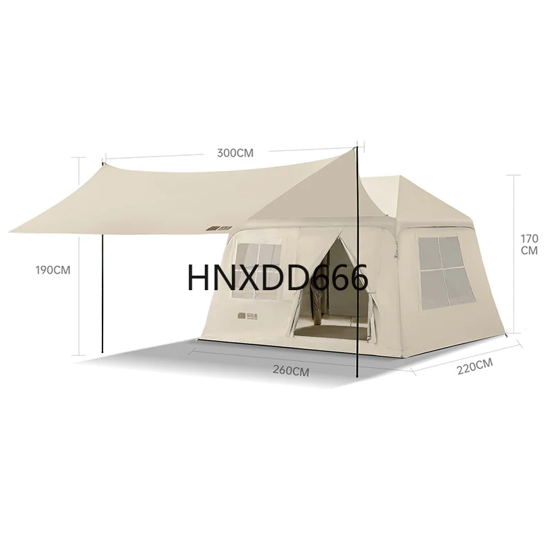 ​ ​ Tienda de campaña nórdica autoinflable: refugio para todo tipo de clima, muebles de exterior con dosel expandible ​ ​ Cenadores De Jardin