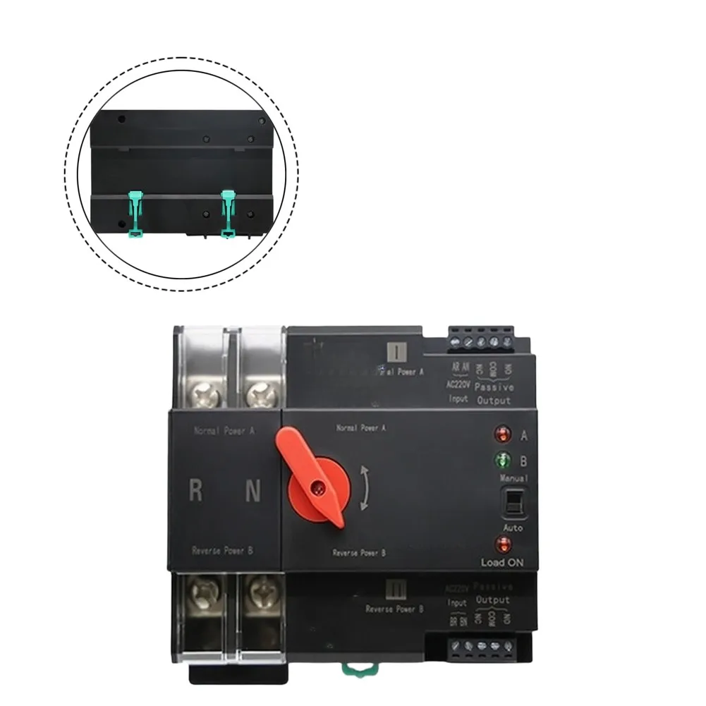 Automatic Dual Power Transfer Switch 2P AC110V for Generator Backup Power Systems with 8ms Switching Time and Manual Auto Mode