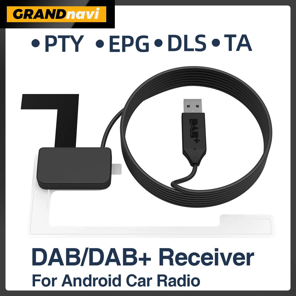 Grandnavi Car DAB Box Digital Signal Receiver DAB+ Antenna USB Interface Portable Use For Android Car Radio Stereo