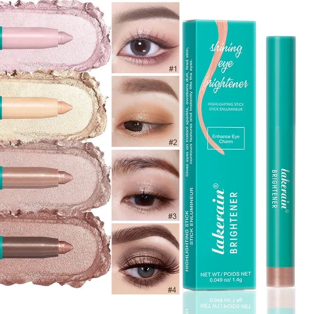 Brillo de ojos brillante, lápiz de gusano de seda, brillo Natural ultrafino, lápiz de sombra de ojos, delineador de ojos resistente al agua, 1 pieza