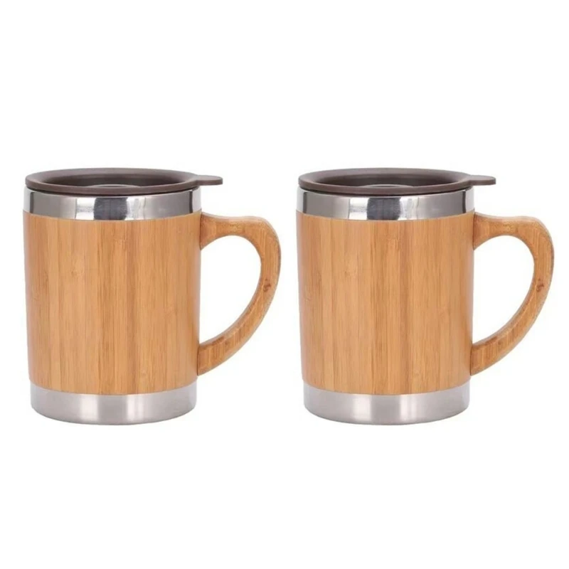 

Convenien Insualted Cup with Lid Steel Coffee Mugs Practical Vacuum Cup dropshipping