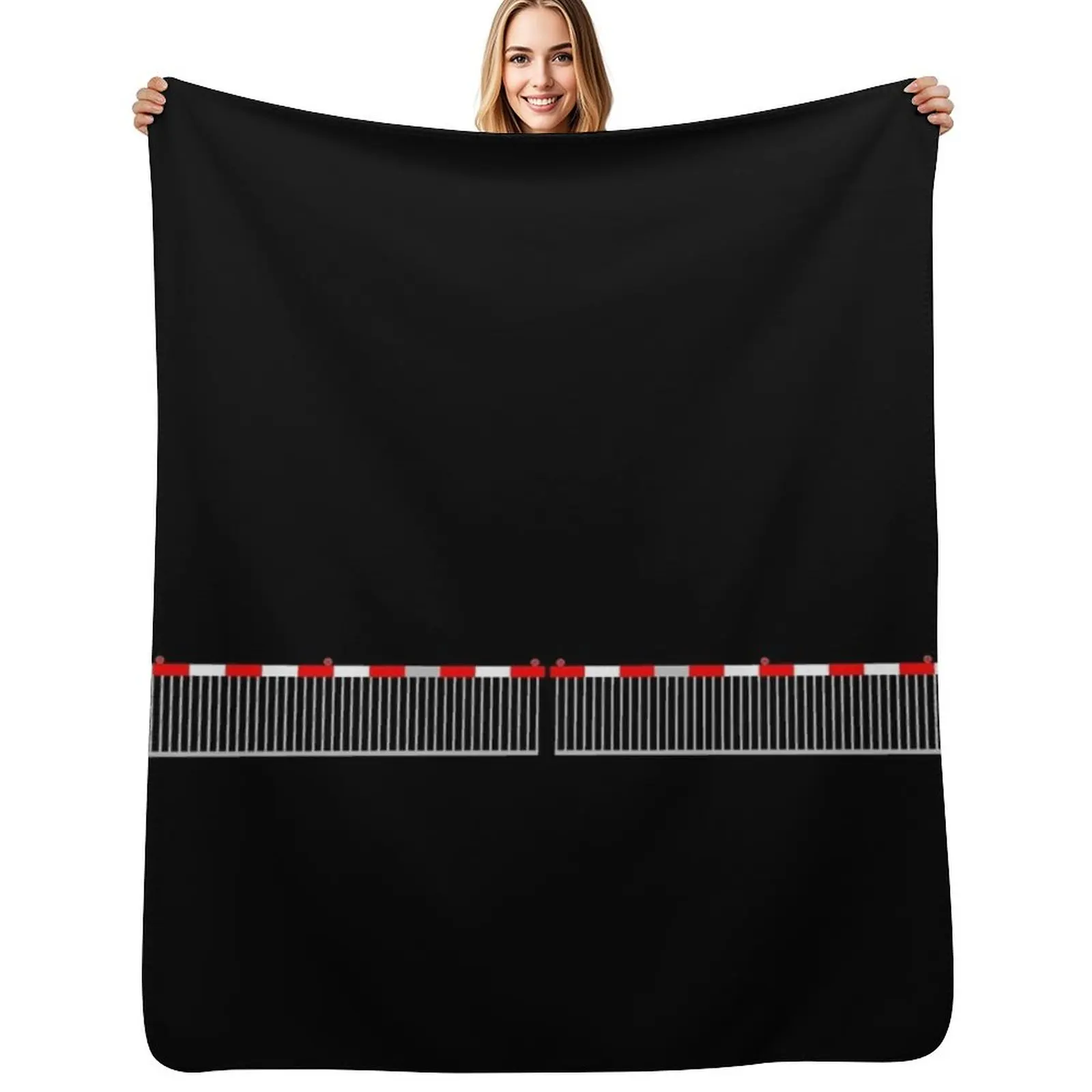 UK RAILWAY LEVEL CROSSING Throw Blanket Reusable Durable Soft Blanket for All Seasons