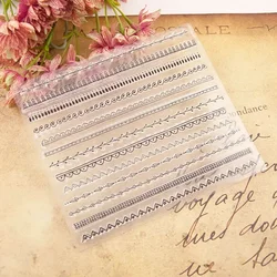 Stripes 2025 Clear Stamp Transparent Silicone DIY Stamp Seal Sheet for Scrapbooking Making Album Photo Handmade Decoration