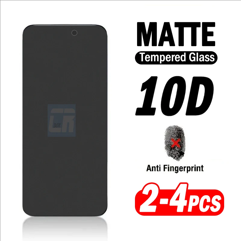 

2-4 шт., матовое закаленное стекло без отпечатков пальцев для iPhone 17, 16, 15, 14, 13, 12 Pro Max, защитная пленка для экрана iPhone 16 Plus 16e Air Film
