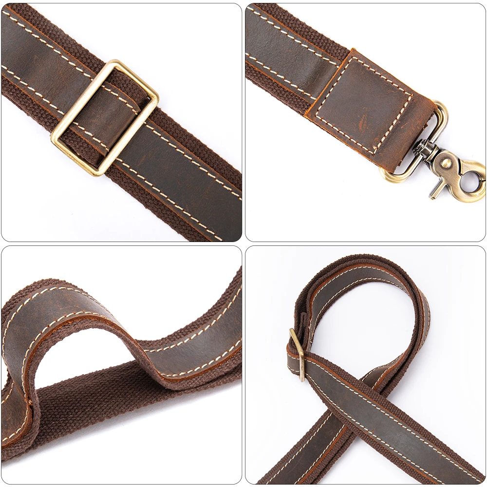 WESTAL Crazy Horse Leather Retro Strap Men\'s Shoulder Bag Lead Layer Cowhide Men\'s Bag Accessories Strap