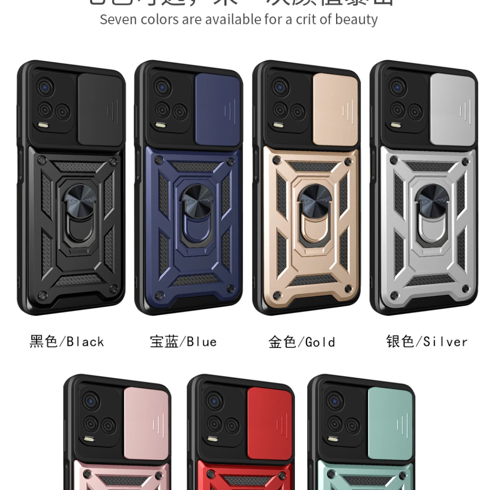 

Slide camera shockproof armor case For For VIVO V21 V23 V21E V23E Y21 Y33 Y31 Y33S Y51 Y91 Y20 Y20S Y21S coque funda Case