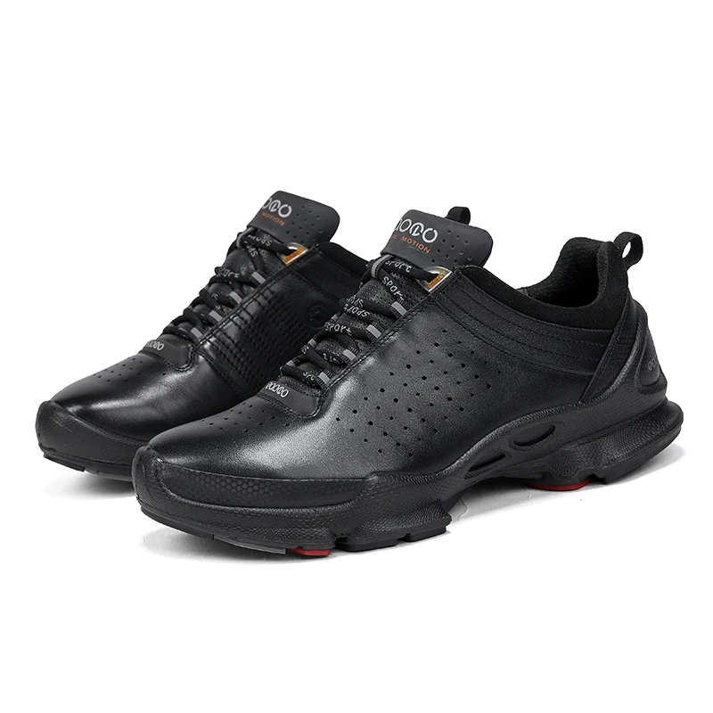 

Классические мужские повседневные спортивные кроссовки из натуральной кожи с первым слоем из воловьей кожи, офисная прогулочная походная обувь с поддержкой свода стопы