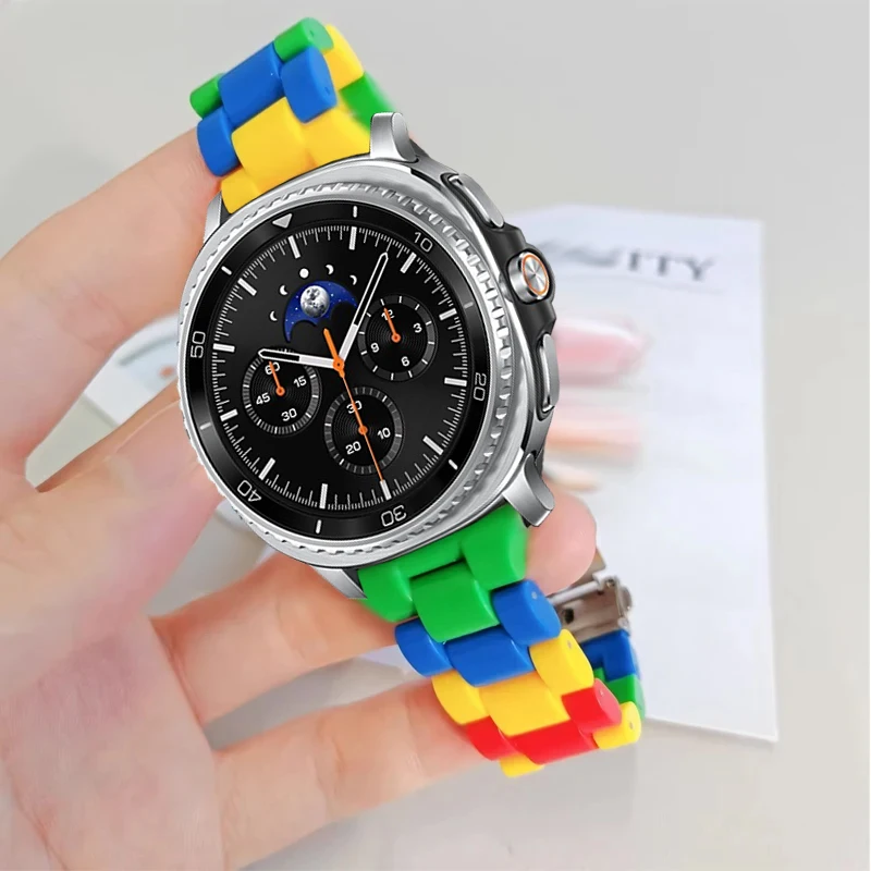 Rainbow Strap For Samsung Galaxy Watch 8 40mm 44mm/8 Classic 46mm Bracelet Band For Samsung Watch Ultra 2025 47mm Accessories