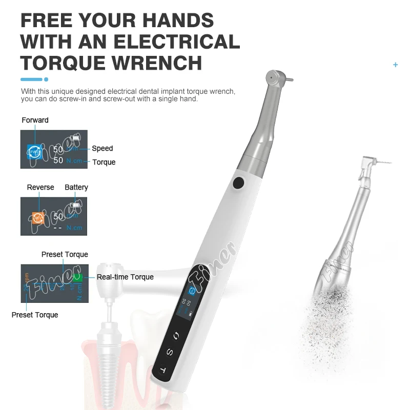 Dental Electric Troque Driver Wireless Torque Wrench Universal Prosphetic Implant Screwdrivers Dental Tool for Dentistry