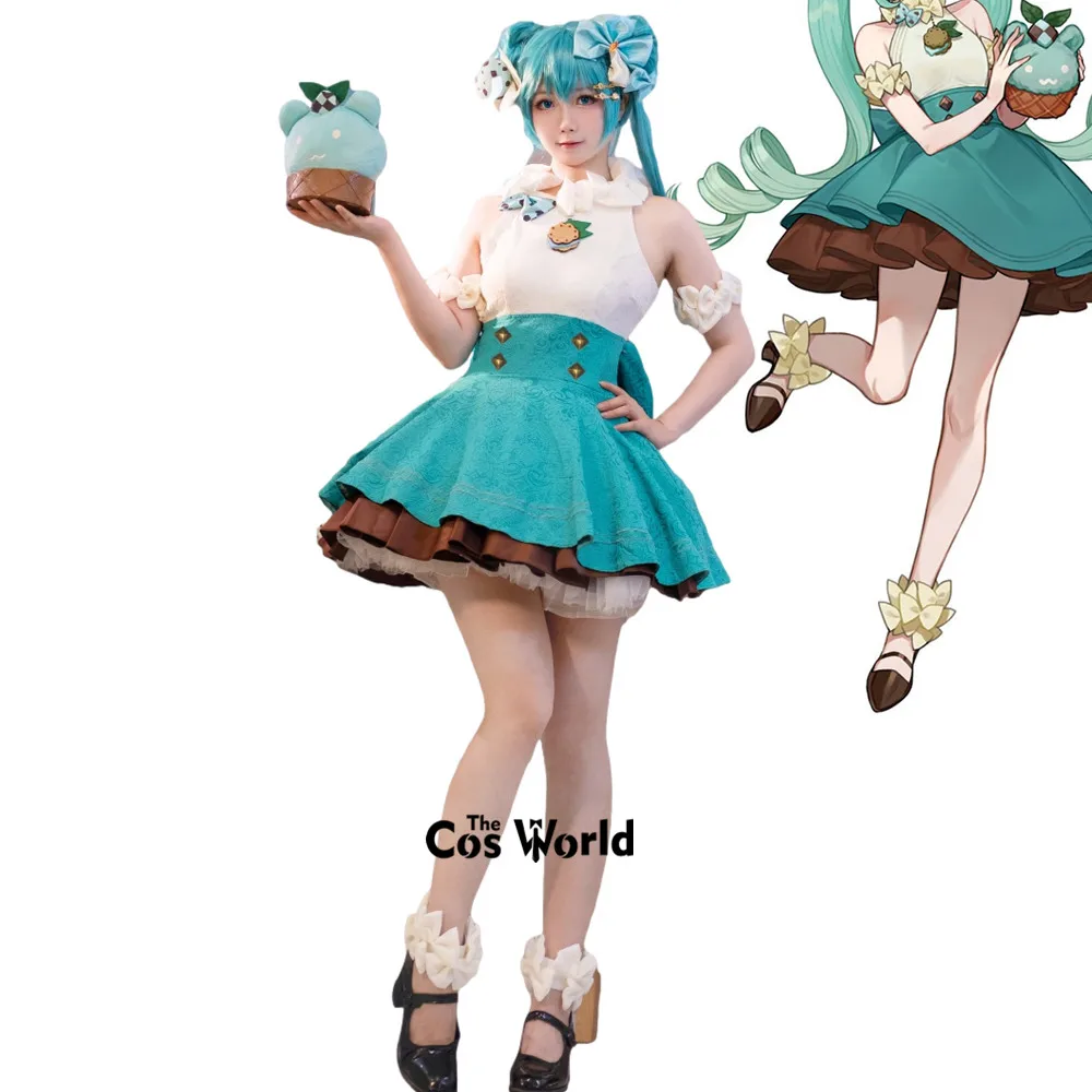 

Miku Chocolate Mint Sweets Dress Uniform Outfit Anime Cosplay Costumes