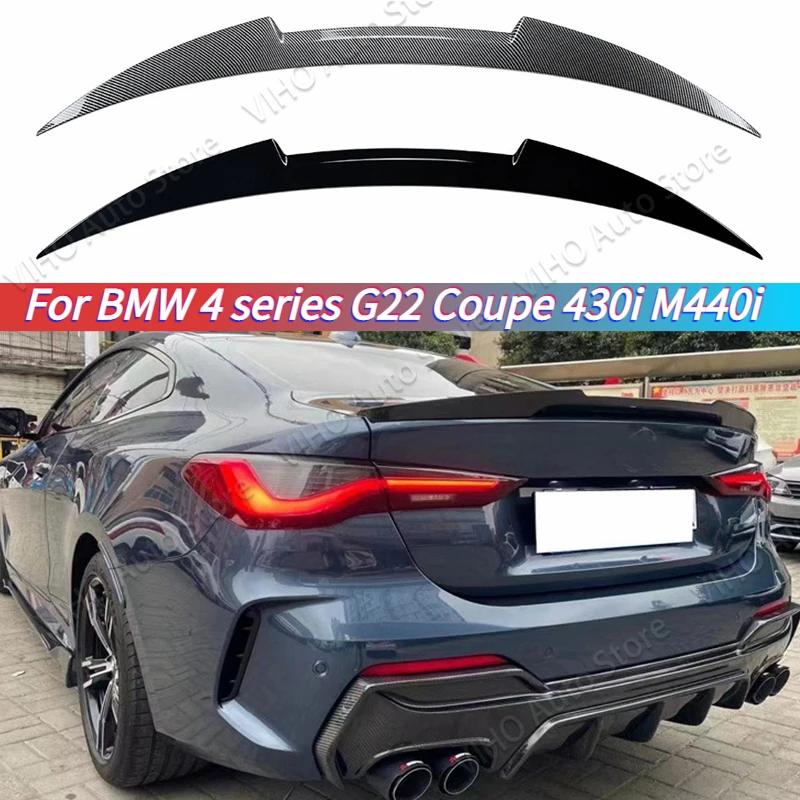 

Для BMW 4 серии G22 Coupe 430i M440i 2-Door G82 M4 2021-2024 M4 Style Автомобильный задний кровельный спойлер багажника комплект губ боди