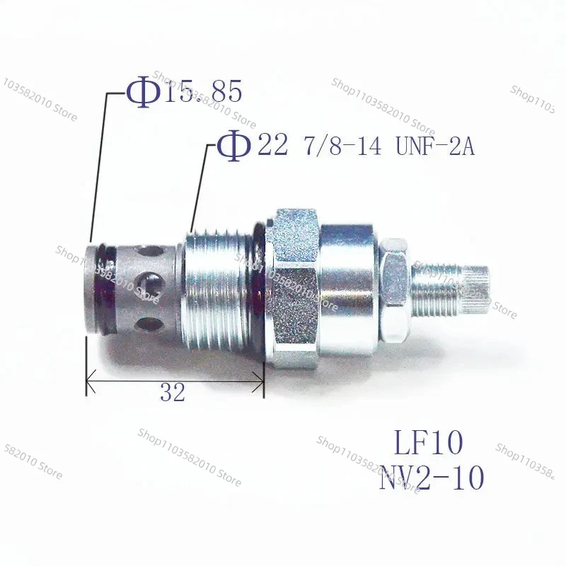 Threaded Plug-In Bidirectional Throttle Valve LF10-00/NV2-10, Hydraulic Flow Control Valve for Industrial Systems