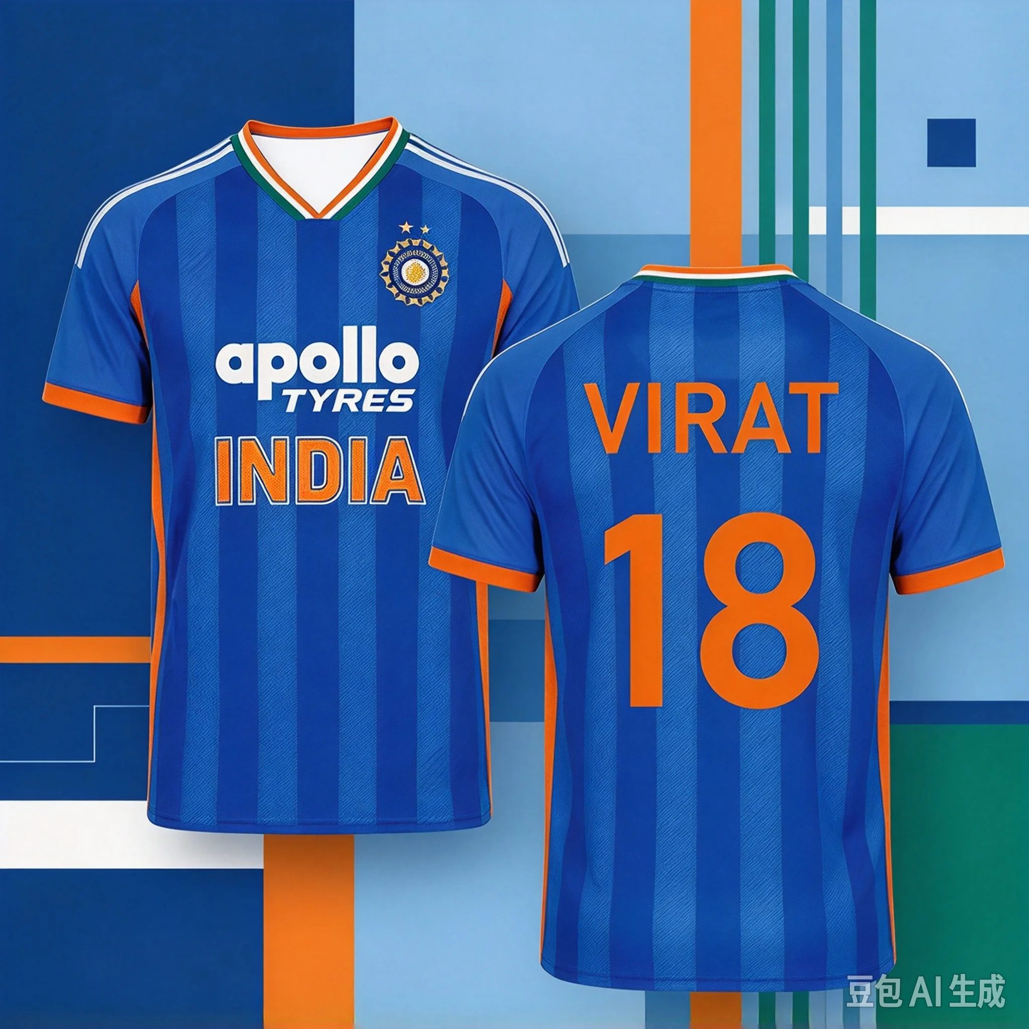 New3D Printed Indian National Cricket Jerseys for Adults and Children in 2026 Quick Drying Suitable for Daily Wear Training Wear