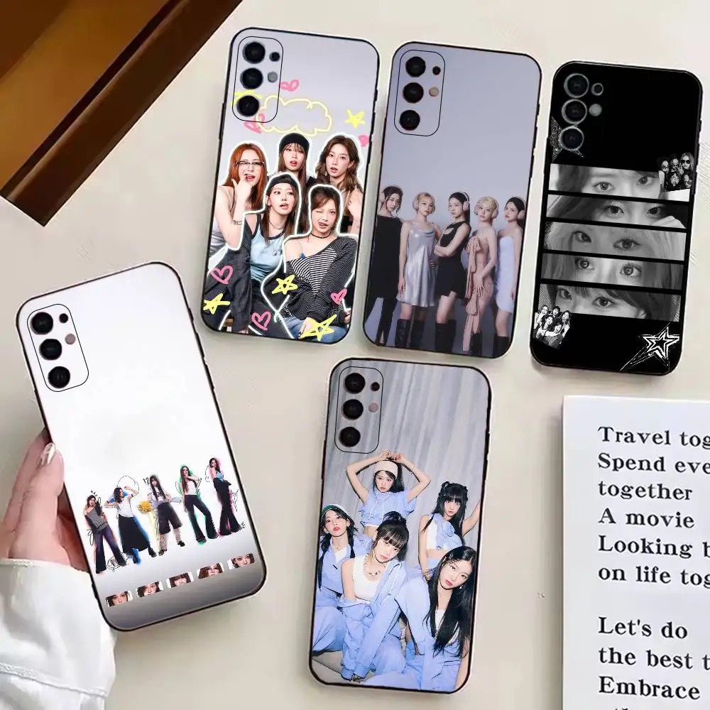 Vogue L-LE S-SSERAFIM Artistic Phone Case For Samsung S25 S26 S24 S23 S 25 Ultra Plus FE Soft Black Cover