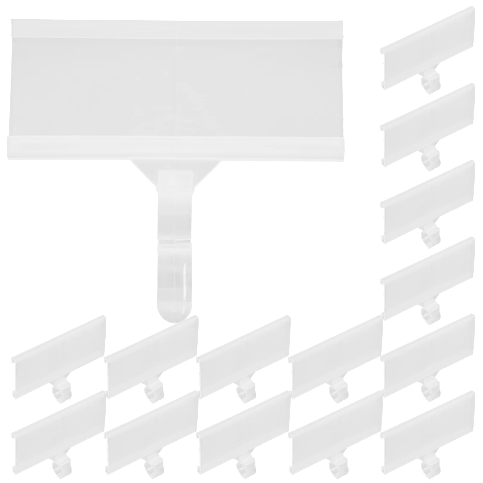 

20pcs Price Label Holders 76x35x1 5mm Plastic Clips Supermarket Shelf Tags Storage Display Signs Card Organizers Wire Bins
