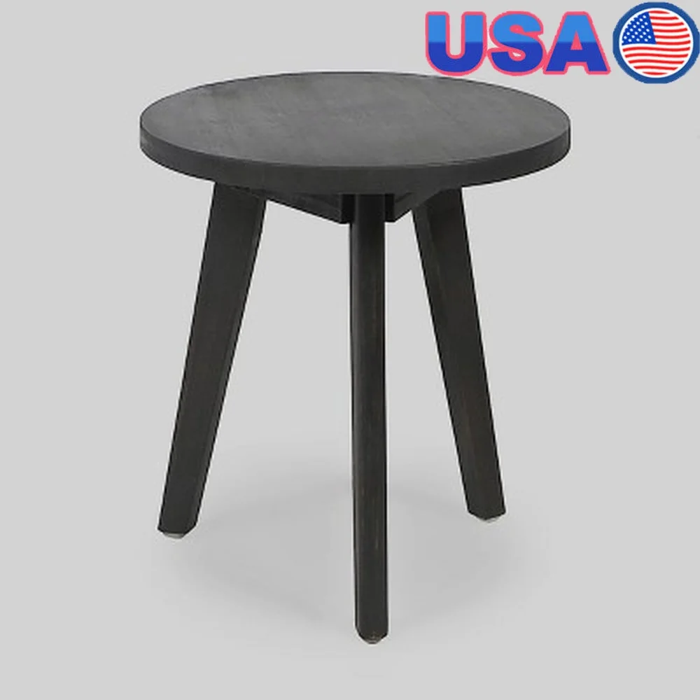 

Современный приставной столик из дерева акации для патио с круглым верхом, рама штатива, уличная мебель, устойчивая к атмосферным воздействиям сборка, идеальная терраса