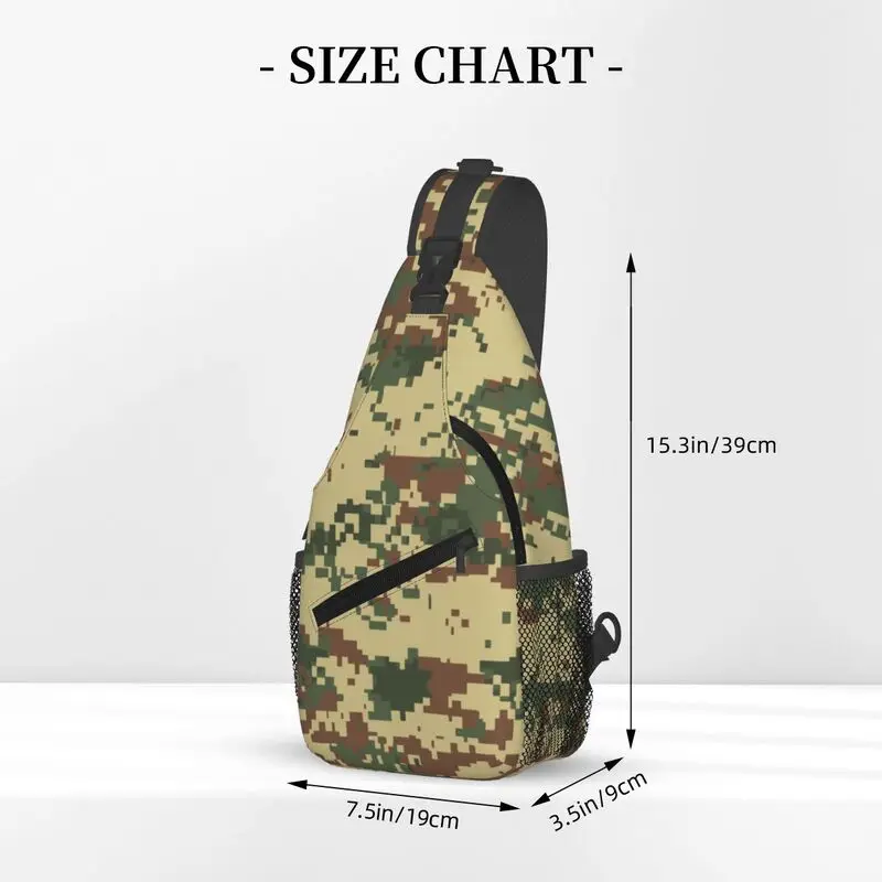 مخصص خمر كامو حبال Crossbody على ظهره الرجال التمويه حقائب الكتف الصدر للتخييم ركوب الدراجات