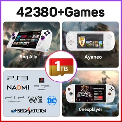 512G Game Card for ROG Ally/Ayaneo/OnexPlayer/Handheld Game Consoles/PC for PS3/PS2/SS/PS1/PSP/DC/MAME 50+Emulators&38200+Games