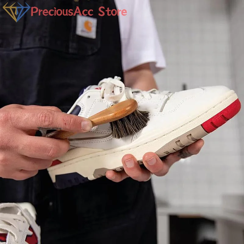 #.2/3pcs Horsehair Shine Shoes Brush Kit Polish Dauber Applicators Cleaning Leather Shoes Boots Care Brushes Suede Cleaner Brush