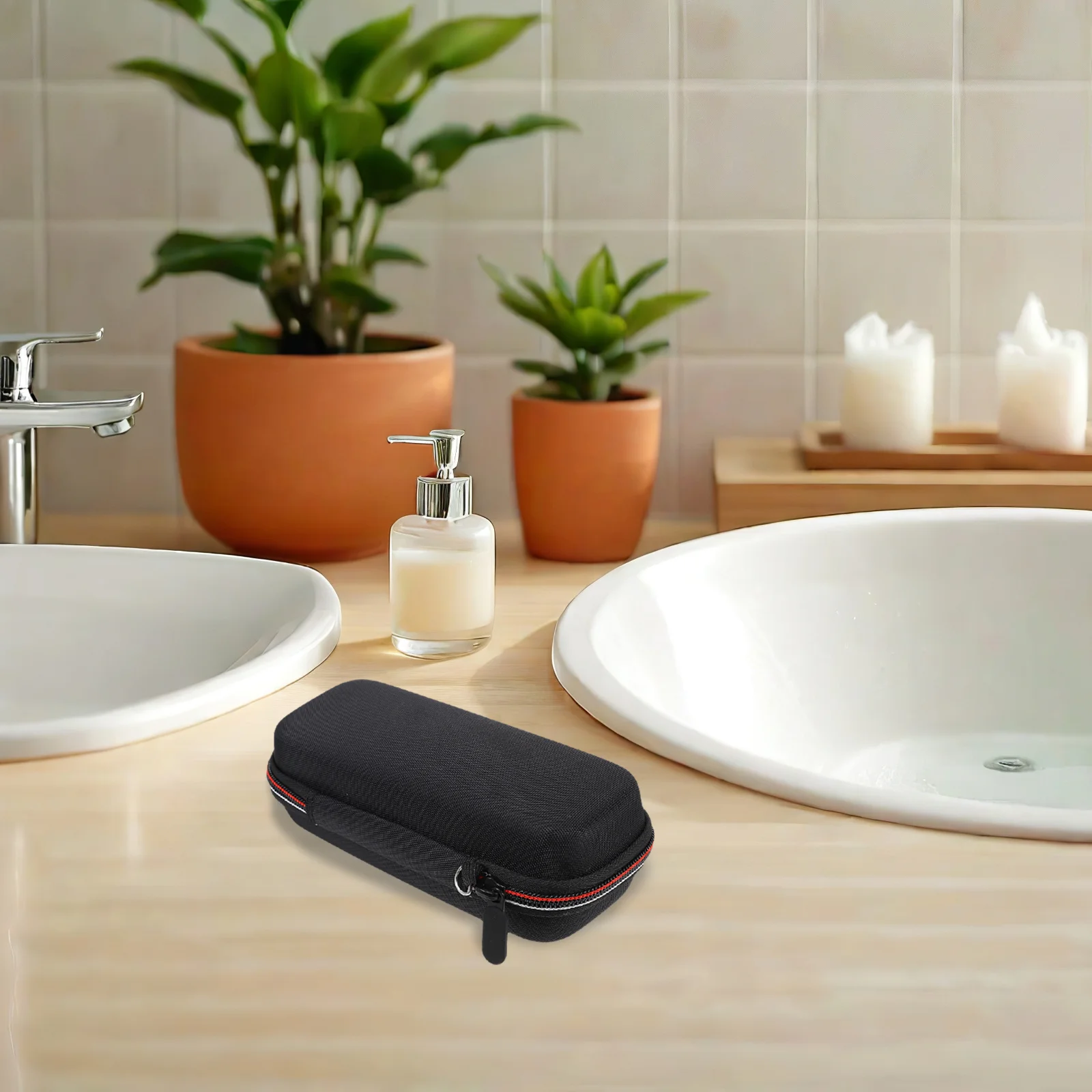 

1Pcs Razor Bag Heavy Duty Anti Pressure Scratch Resistant Shaver Organizer Ideal for Men Electric Shaver Travel Use Compact