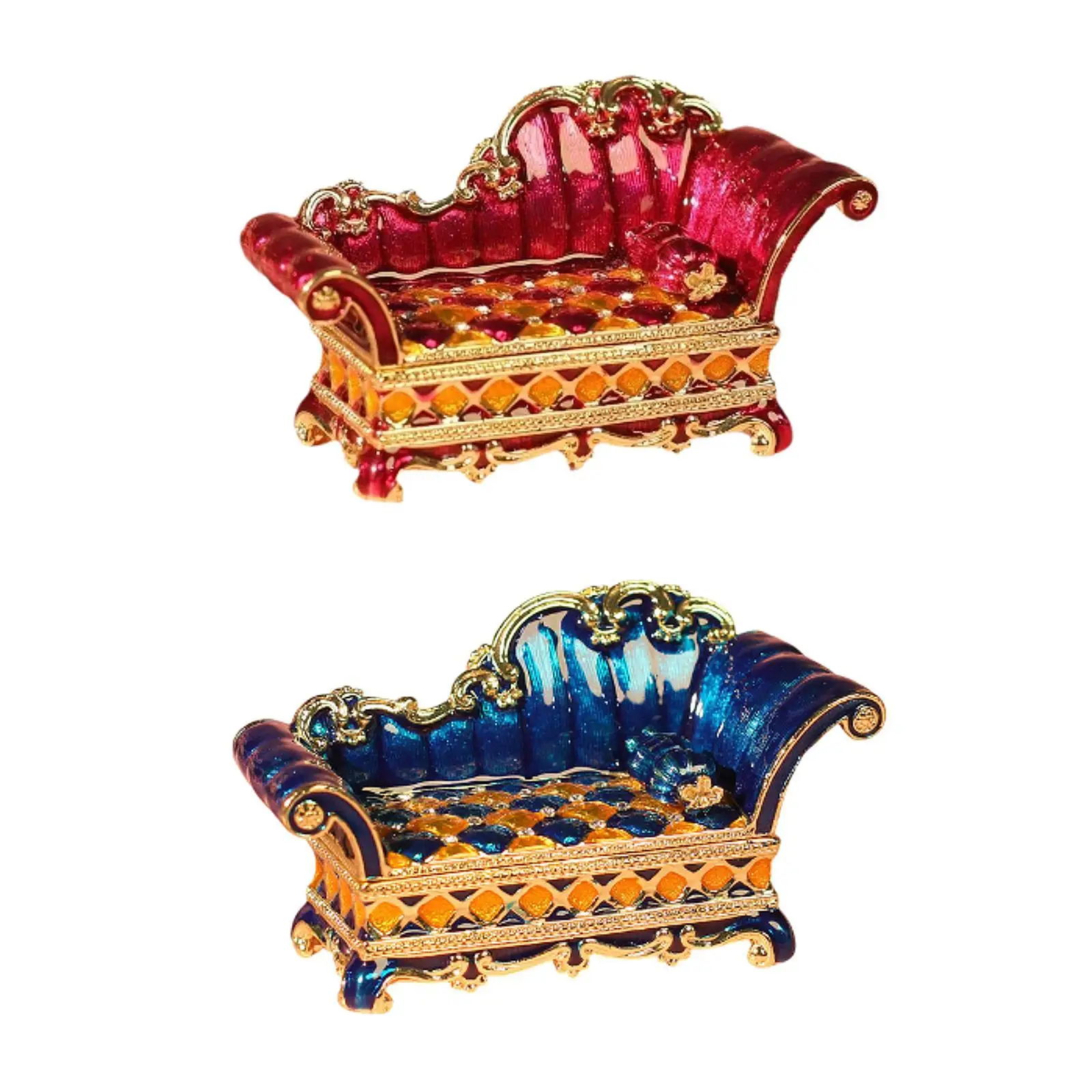 

Trinket Box Treasure Case Decorative Gift for Women Keepsake Box Enameled Jewelry Box for Necklace Bracelet Home Decoration