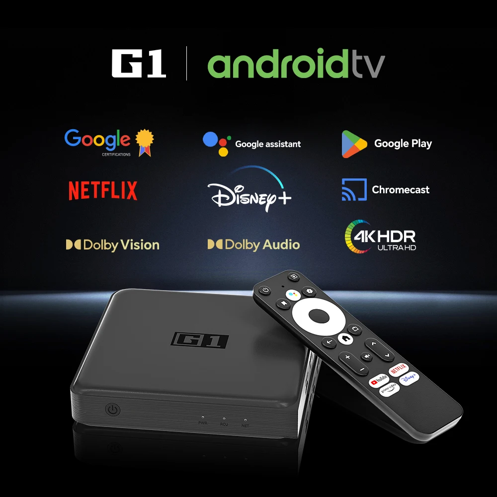 

Android11 TV Box with Netflix Google Certified Kinhank G1 Smart TV Box 4G 32G S905X4 WIFI6 Media Player Dolby AV1 4K Set top box