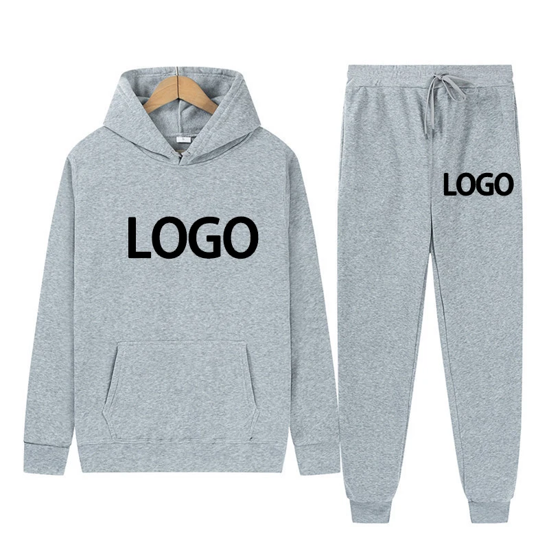 Hommes femmes manches longues Hoodie set couple Sweatshirt imprimé Y2K style amoureux tendance mode 2024 LOGO