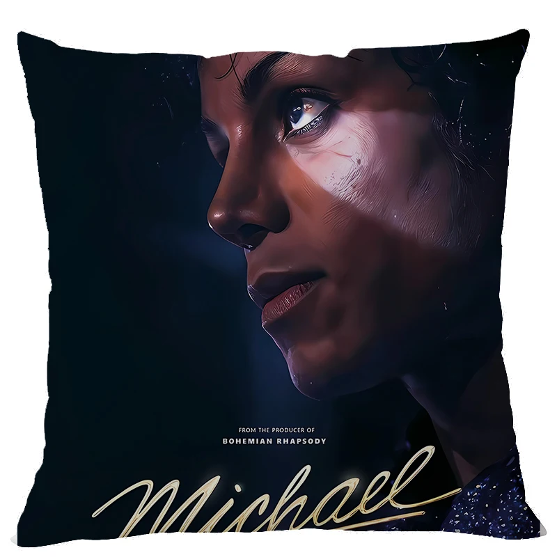 New King of Pop Michael Jackson Pillowcases Fashion Printed Pillowslip Living Room 45X45cm Cushion Cover Home Decorations
