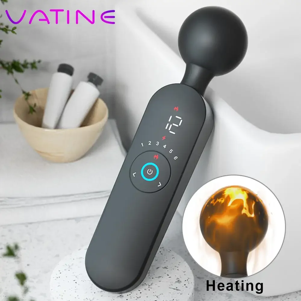 

G Spot Clitoris Stimulator 12 Modes 6 Speeds Smart Digital Display Magic Wand Heating Vibrator Sex Toys for Women Adults