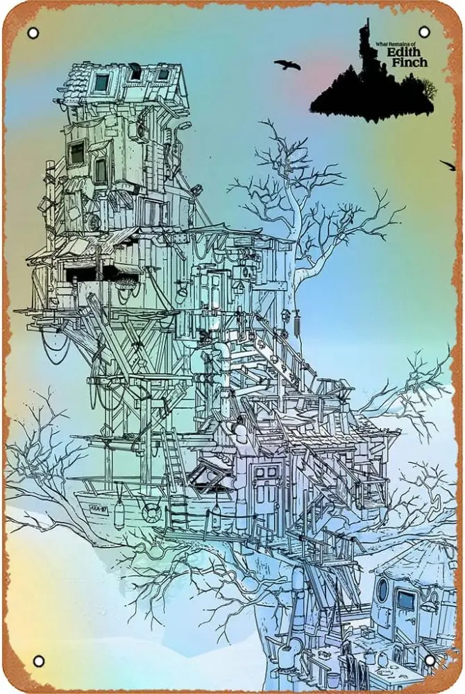 What Remains of Edith Finch 2019 Game Poster Games Vintage Tin Metal Sign 8x12 Inch Wall Decor