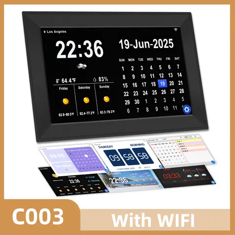 Digital Calendar Alarm Clock: 10.1-inch Calendar Chore Chart Smart Touchscreen Display for Family Schedules Great for Organizing