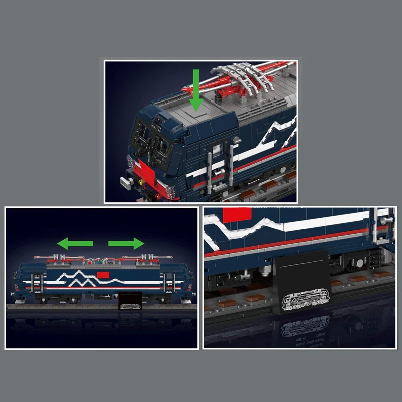 3072Teile Klemmbausteine Technische MouldKing 12045 Siemens Vectron Europäischen Elektrische Passagier Zug Gebäude Blöcke Modell Kit Spielzeug Erwachsene Geschenk