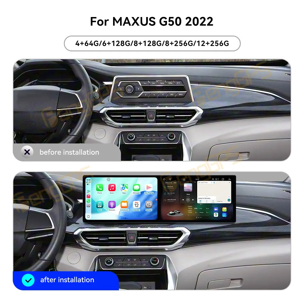 Android 15 CarPlay For MAXUS G50 2022 Dual 10.1 Inch Smart Large Screen Car Radio GPS Navigation Multimedia Player Head Unit