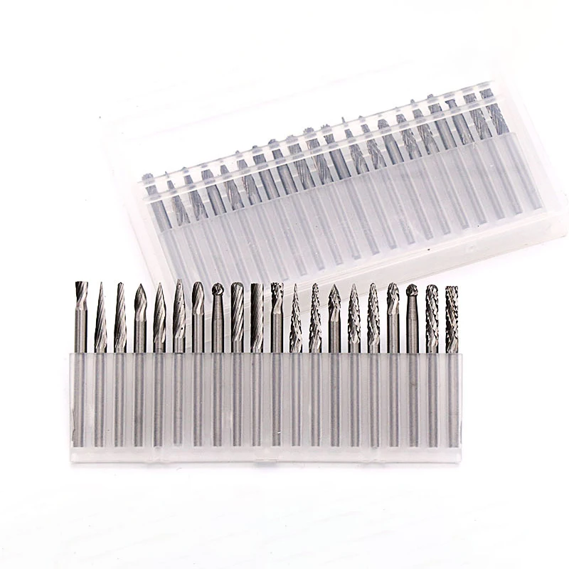 1-5PCS 3*3mm Tungsten Steel Grinding Head Hard Alloy Rotary File Milling Cutter For Polishing/Carving/Stone/Metal Abrasive Tool