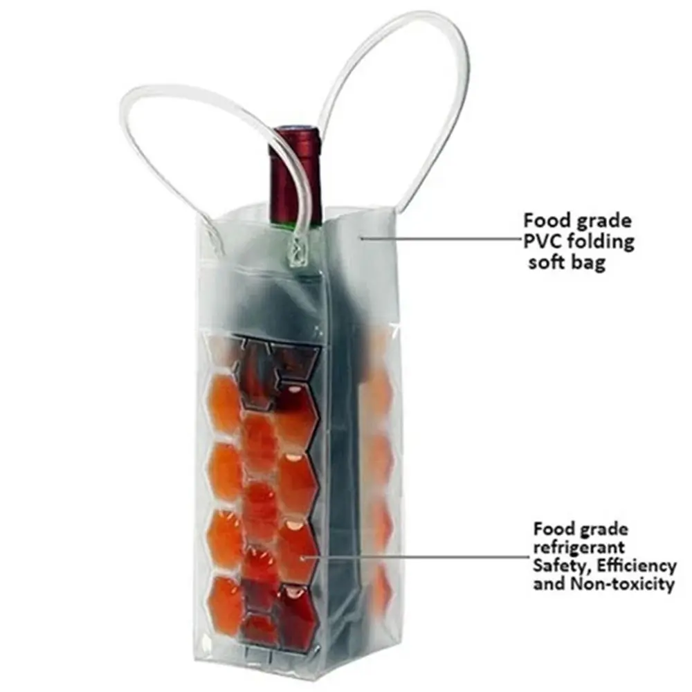 Wine Bottle Freezer Bag Portable Liquor Ice-Cold Tools Champagne Cooler Beer Cooling Gel Ice Carrier Holder With Handle